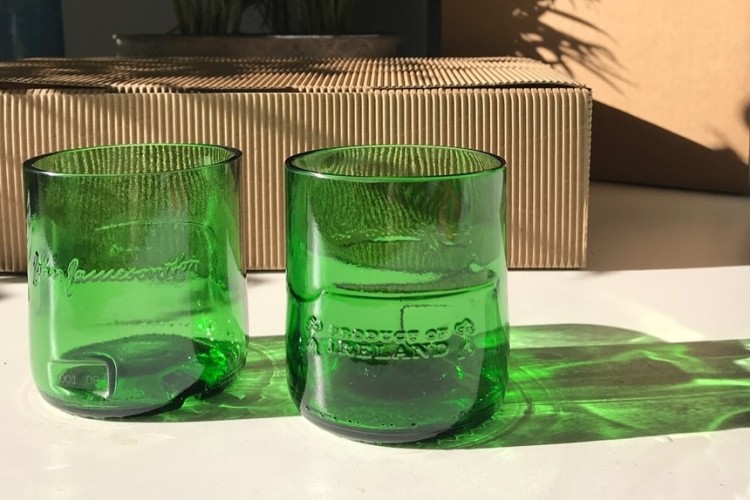 Glasses made from bottles